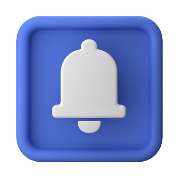 3d rendering of Notification Bell icons. Suitable for vlog asset. 3d icons set png