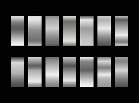 Simple silver gradient palette collection vector