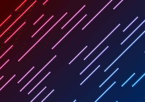 Red blue neon laser rays abstract background vector