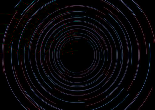 Dark circular lines abstract futuristic background vector
