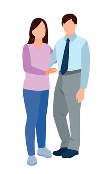 Young couple, husband and wife vector