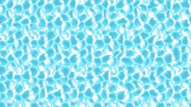 Blue seamless pattern similar to texture of water in pool. Shiny bright background for design. Vector illustration.