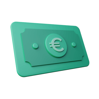 3d Render Euro Icon Illustration png