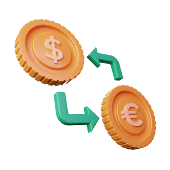 3d Render Money Exchange Icon Illustration png