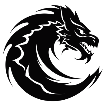 Beautiful Dragon Silhouette - png
