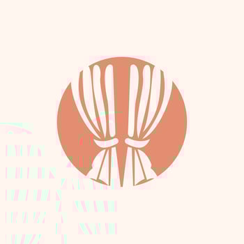 Home And Exhibition Curtain Logo Design, Building Decoration Vector Illustration