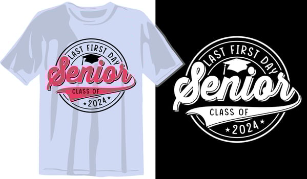 Senior Class greeting, invitation card. Text for graduation design, congratulation event, T-shirt, party, high school or college graduate. Senior 2024 CLASS of 2024 Graduation vector