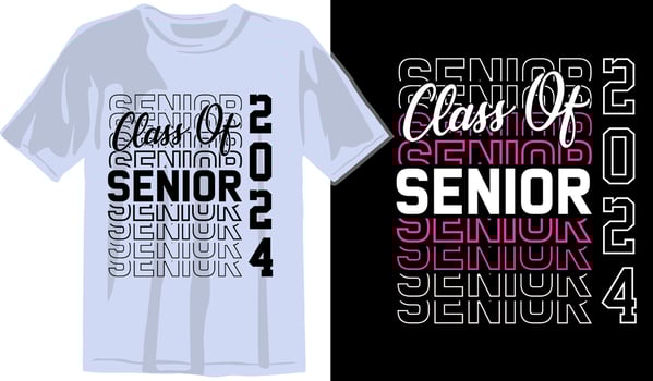 Senior Class greeting, invitation card. Text for graduation design, congratulation event, T-shirt, party, high school or college graduate. Senior 2024 CLASS of 2024 Graduation vector