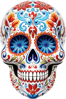 Sugar skull with . png