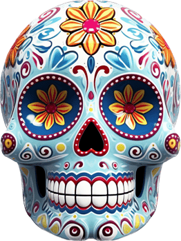 Sugar skull with . png