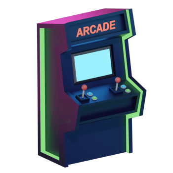 Arcade Machine Gaming 3D Illustration png