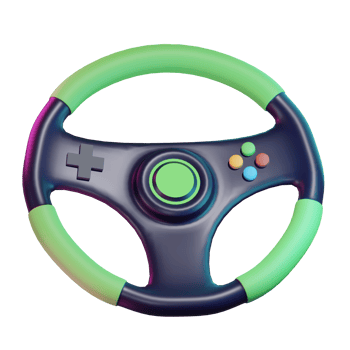 Steering Wheels Gaming Gaming 3D Illustration png