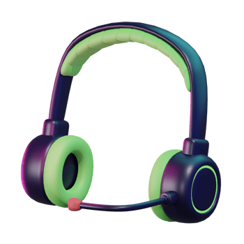 Headset Gaming 3D Illustration png