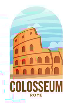 Welcome to Rome. Vector eps 10