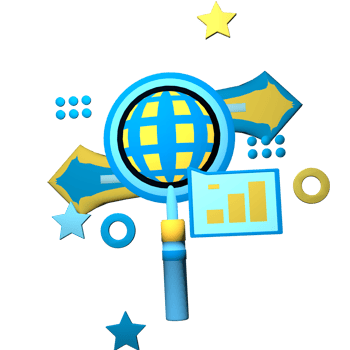 Digital marketing 3d icon object png