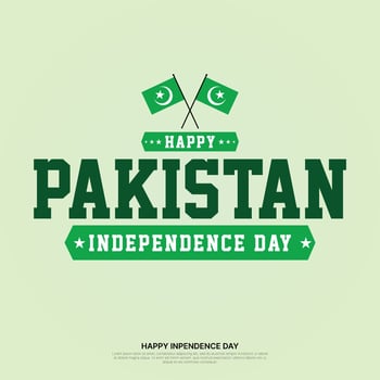 Pakistan Independence Day - 14 August Pakistani National Celebration Pakistan Day Pakistan written in Urdu calligraphy Logo vector