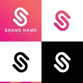 Simple Modern Initial Letter S Logo. Gradient Pink Orange Flat Vector Logo. Usable for Business and Branding Logos. Flat Vector Logo Design Template Element.