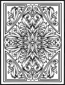 Engraved ornament art vintage card deck inspiration outline vector illustrations for your work logo, merchandise t-shirt, stickers and label designs, poster, greeting cards advertising business.