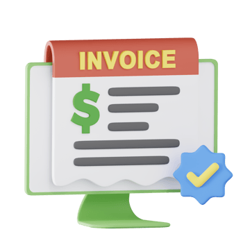 Invoice Accounting Finance 3D Illustration png