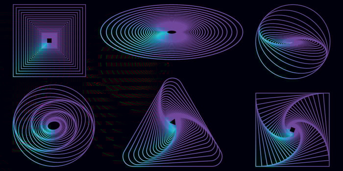 Y2k aesthetic.Shape set y2k style for banner. Shape set y2k style for decoaration.Shape set y2k style for poster. Trendy geometric forms.Simple shapes.Trendy 90s. vector
