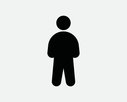 Human Stick Figure Icon. Man Person Standing Symbol. Stickman Character Profile Avatar User Sign Black Vector Graphic Illustration Clipart Cricut Cut