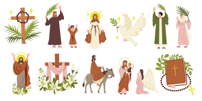 Easter Icons Set vector