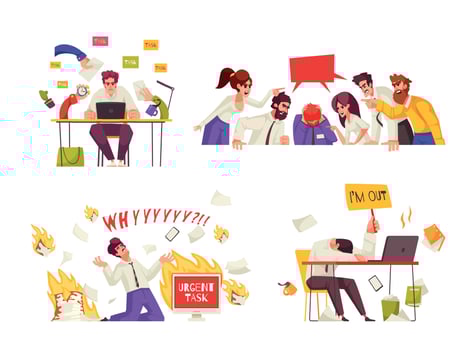 Stress Office Compositions vector