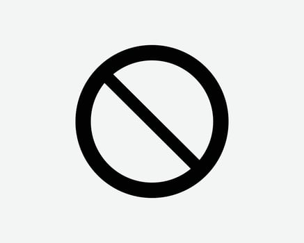 Prohibition Sign Do Not Allowed Cannot Prohibited Empty Black White Silhouette Symbol Icon Sign Graphic Clipart Artwork Illustration Pictogram Vector