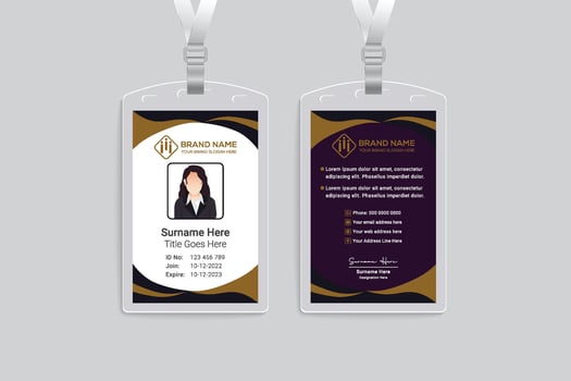 Corporate id card template vector