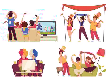 Sports Fan Cartoon vector