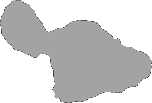 doodle freehand drawing of maui island map. png