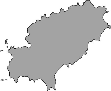 doodle freehand drawing of ibiza island map. png