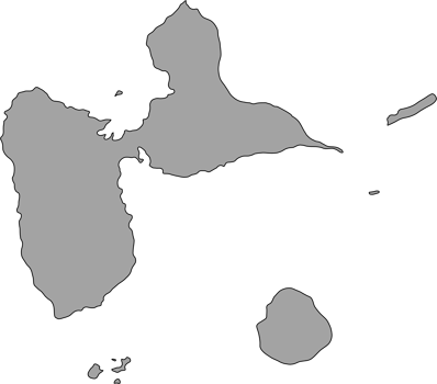 doodle freehand drawing of guadeloupe island map. png