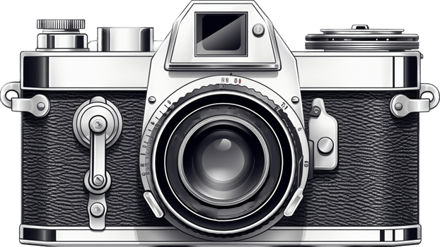 Vintage camera with . png