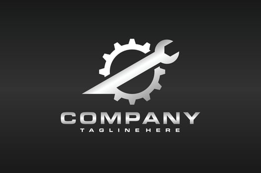 gear wrench logo vector