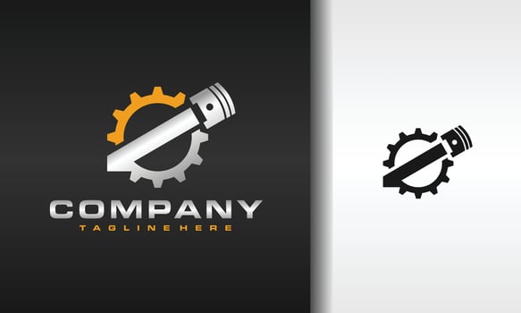 gear piston logo vector