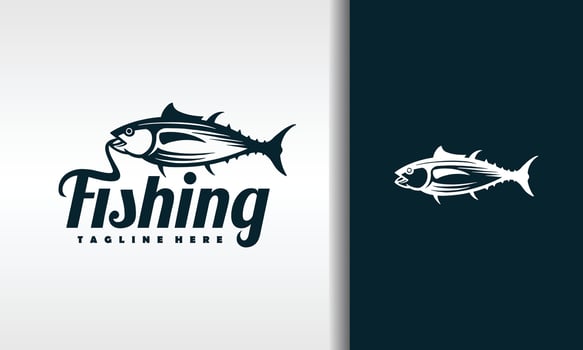 tuna fishing logo vector
