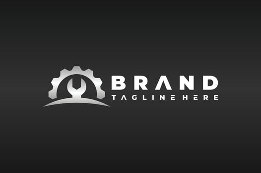wrench gear logo vector