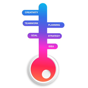 Infographic road map arrow key of success for business template element png