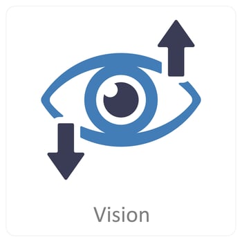 vision and see icon concept vector