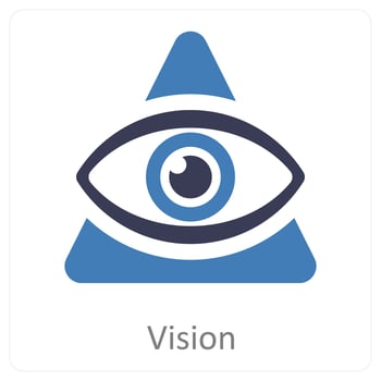 vision and see icon concept vector