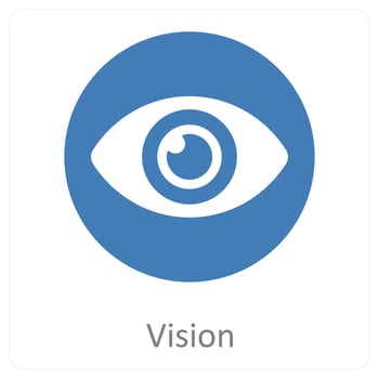 vision and see icon concept vector