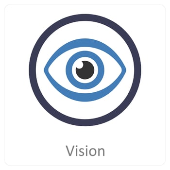 vision and see icon concept vector