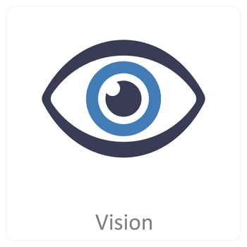 vision and see icon concept vector