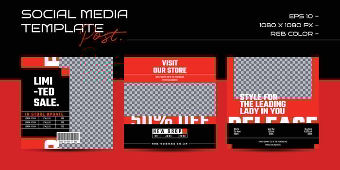 Fashion sale Instagram post template. Urban fashion social media post template. vector