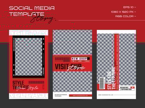 Fashion sale Instagram Story template. Urban fashion social media Story template. vector