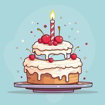 Birthday Cake Vector Illustration EPS10