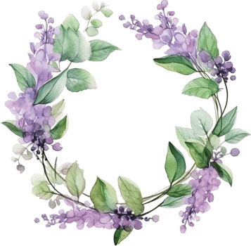 Watercolor wreath with patchouli branch with leaves and flowers. Cosmetics and medical plant. Hand drawn illustration. png
