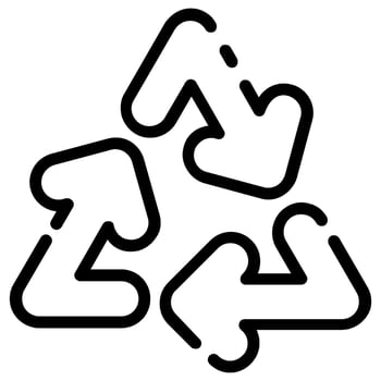 recycle arrow vector outline icon