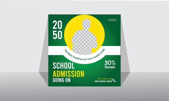 Creative School Social Media post Design vector